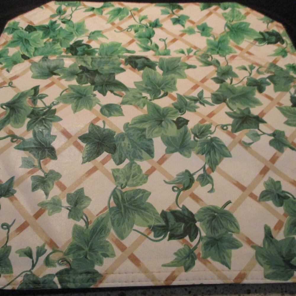 Set of 2 Ivy Vinyl Reversible Placemats